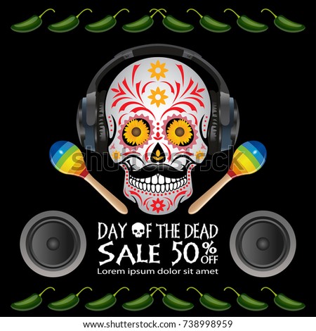 Day Of  the Dead Traditional Sale background