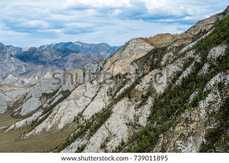 Mountain range from a bird's eye view