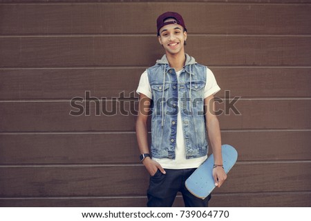 Young man african descent teen age concept