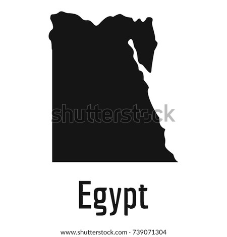 Egypt map in black. Simple illustration of Egypt map  isolated on white background