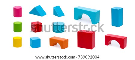 Wooden building blocks. Royalty-Free Stock Photo #739092004
