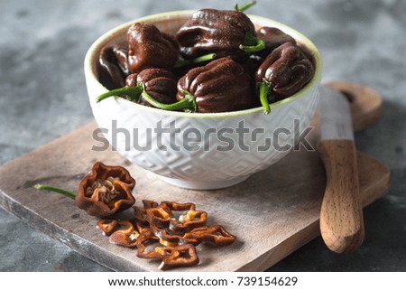 Habanero chocolate chili

