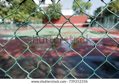 Tennis court close after heavy rain