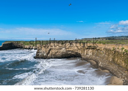 Daily walks along Pacific shore, Sand Hill Bluff, Panther Beach, California, USA