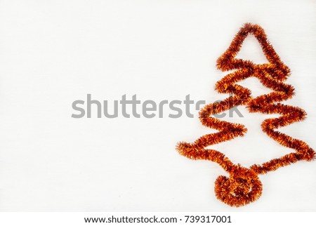 background with a Christmas tree lined with garlands