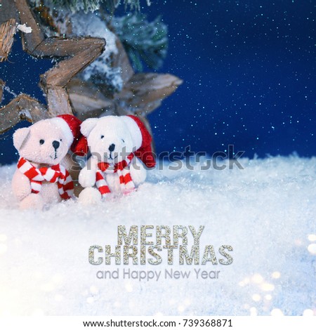 Holiday background, White bear