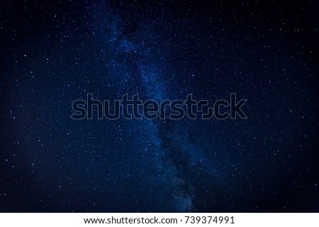 Night starry sky with milky way. Natural sky