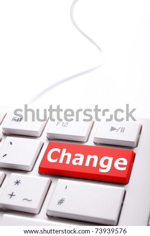 change ahead concept with key on keyboard