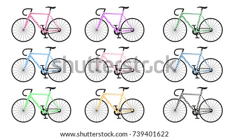 Set of vectors bikes