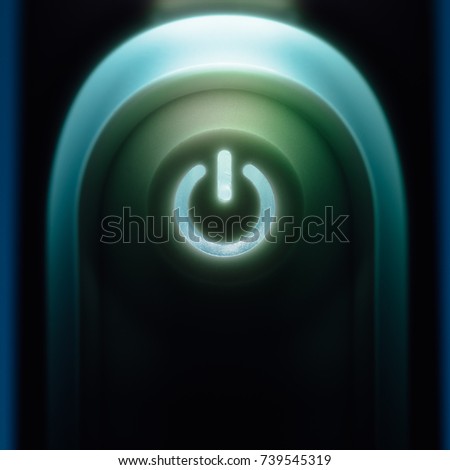 power button with glow illumination