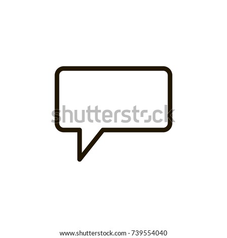 Speech bubbles icon flat icon. Single high quality outline symbol of info for web design or mobile app. Thin line signs of chat for design logo, visit card, etc. Outline logo of message 