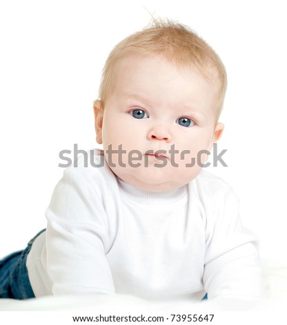bright portrait of adorable baby
