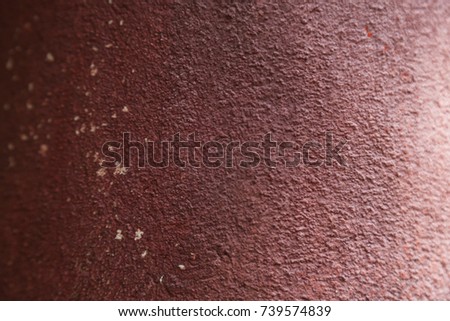 Cement plaster texture decorated on the round concrete column , vintage background