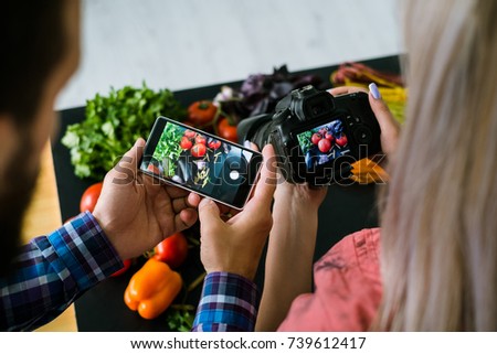 mobile food photography advertisment photo e-commerce technology creative team concept