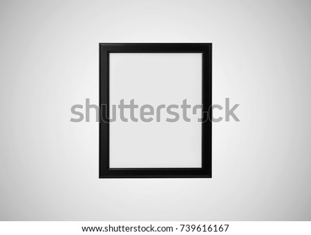 Blank Photo Frames On Wall, Mock Up Template For Posters, Pictures, Arts, Drawings, Scenerie And Print Templates