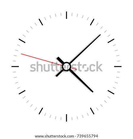 Clock face vector illustration on white background Royalty-Free Stock Photo #739655794