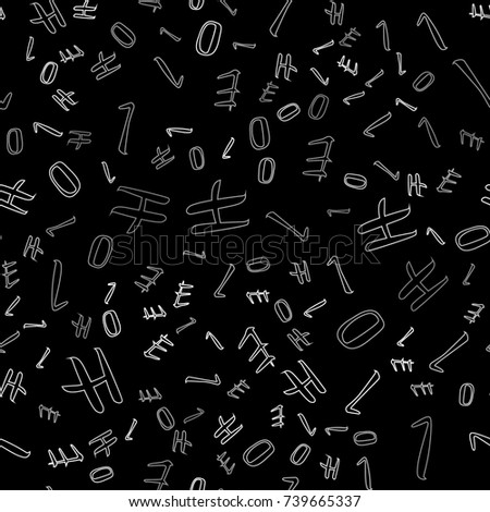 letters, the hello, background, seamless, colorful, vector. letters with serifs on a dark pink background. Thin white outline on the letters is offset to the side. eps10