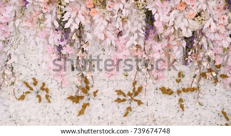 flower background. backdrop wedding decoration. Rose pattern

