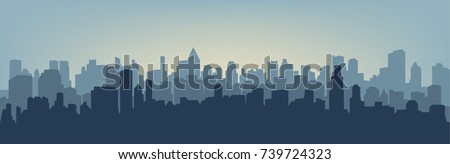 Silhouette of the city Royalty-Free Stock Photo #739724323