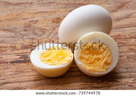 Hard-boiled egg Royalty-Free Stock Photo #739744978