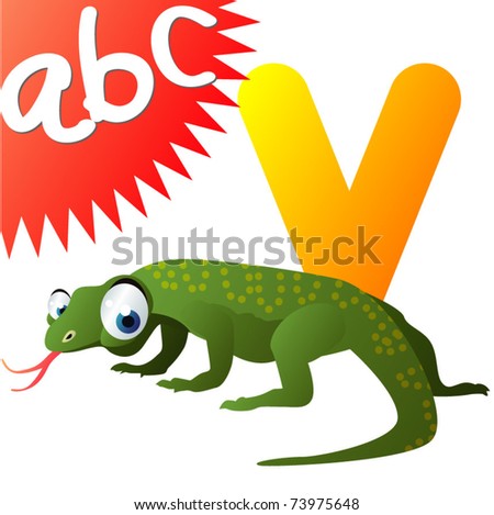 V is for Varan (Komodo Dragon)