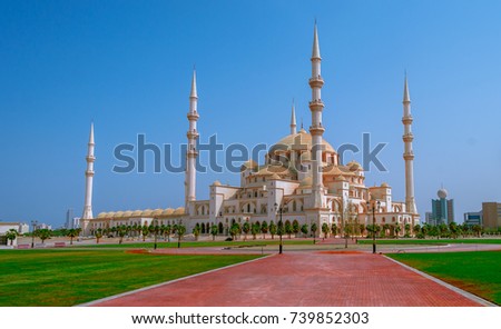 GRAND SHEIKH ZAYED Mosque, FUJAIRAH Royalty-Free Stock Photo #739852303
