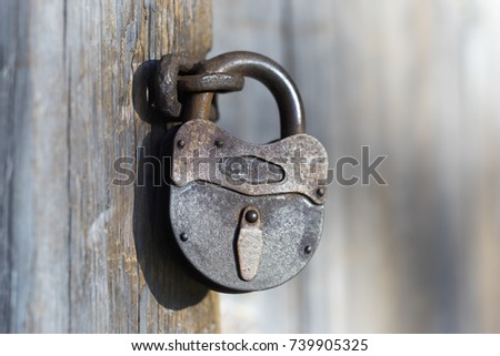 Old closed lock