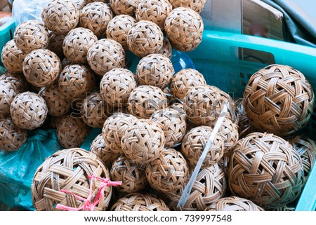 blur picture of Thailand handicraft product 