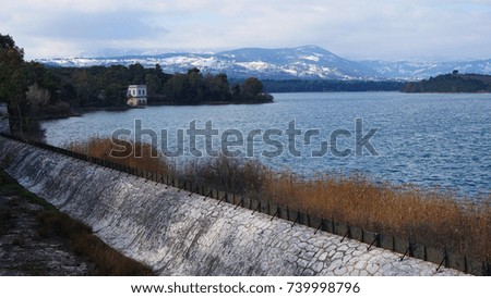 Photo from beautiful Dam and Lake Marathon on a winter morning, Attica, Greece