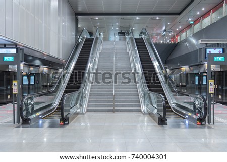 Escalators Underground Station, Singapore