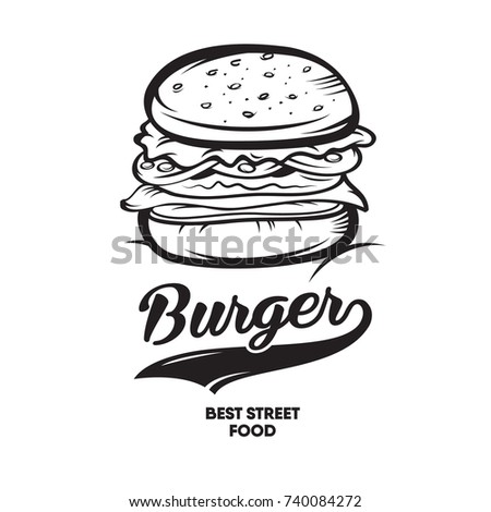 Burger Fast food. Logotype