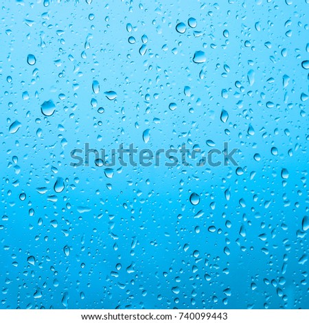 water background blue texture bubble fresh clean on glass pure rain drop abstract aqua backdrop clear closeup blur bright