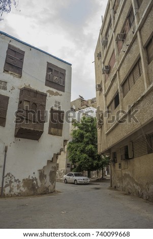 Old building in UNESCO world heritage historical village Al Balad, Jeddah - Saudi arabia