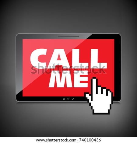 High-quality smartphone screen with the text message Call me.
