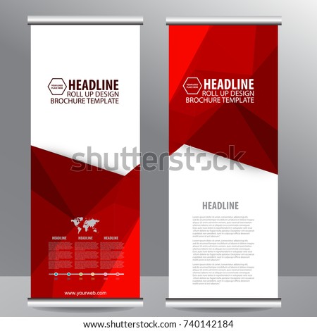 Roll up business brochure flyer banner design vertical template vector, cover presentation abstract geometric background, modern publication x-banner and flag-banner,carpet design Royalty-Free Stock Photo #740142184