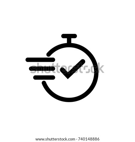 Time icon. Fast time vector icon. Deadline icon. Royalty-Free Stock Photo #740148886