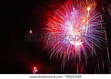 Marvelous fireworks festival in Atami , Izu , Japan.