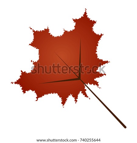 Fall leaf isolated on white background, Vector illustration