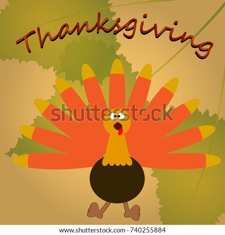 Turkey icon isolated on colored background, Vector illustration