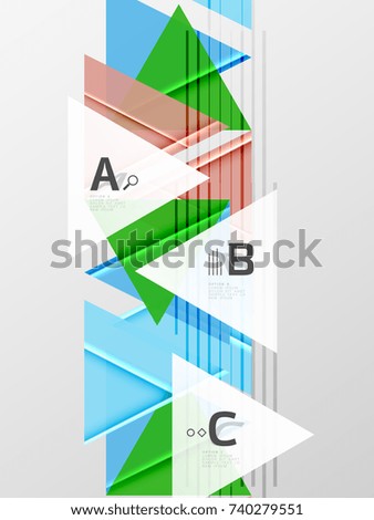 Triangles and geometric shapes abstract background. Vector illustration for your design