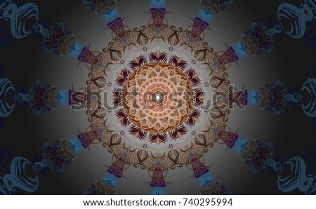 Colorful of Mandala. Round Ornament Pattern. Geometric circle element made in vector colorful line background.