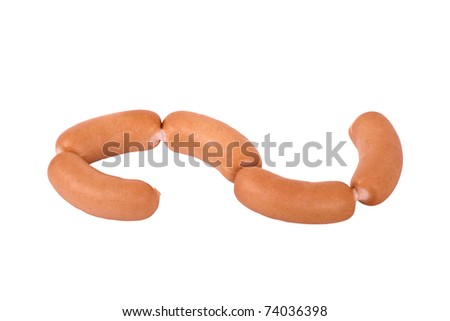 sausages isolated on white