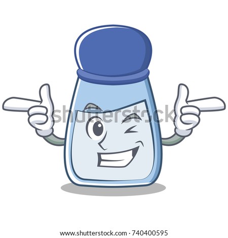 Wink salt character cartoon style