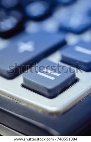 close up calculator with Equal sign
