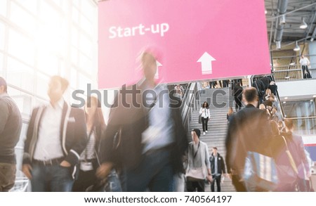 Start up concept image - anonymous blurred business