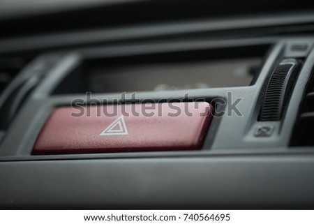 Emergency stop button in the car