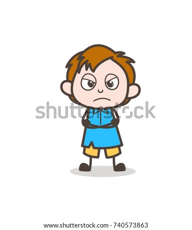 Angry Boy - Kid Illustration
