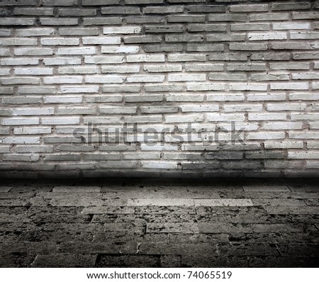 white brick room