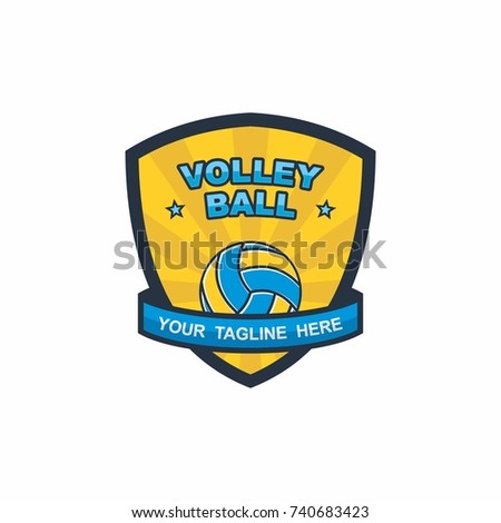 Volleyball badge logo.