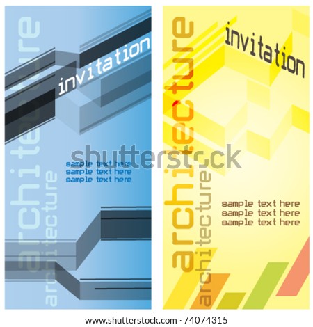 modern architecture invitation